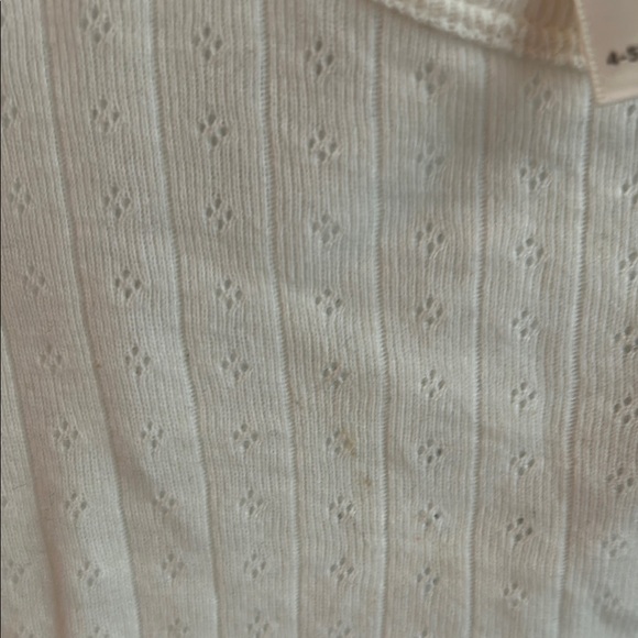 Rylee & Cru Pointelle Tee-ivory - Picture 6 of 7